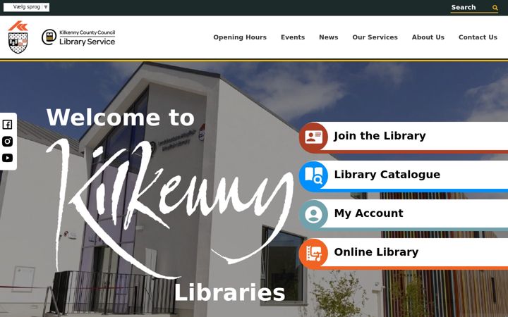 Screenshot of kilkennylibrary.ie