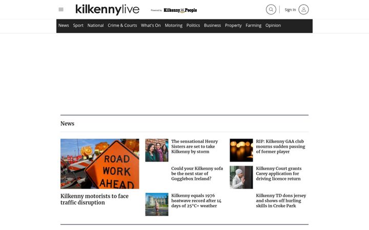 Screenshot of kilkennypeople.ie