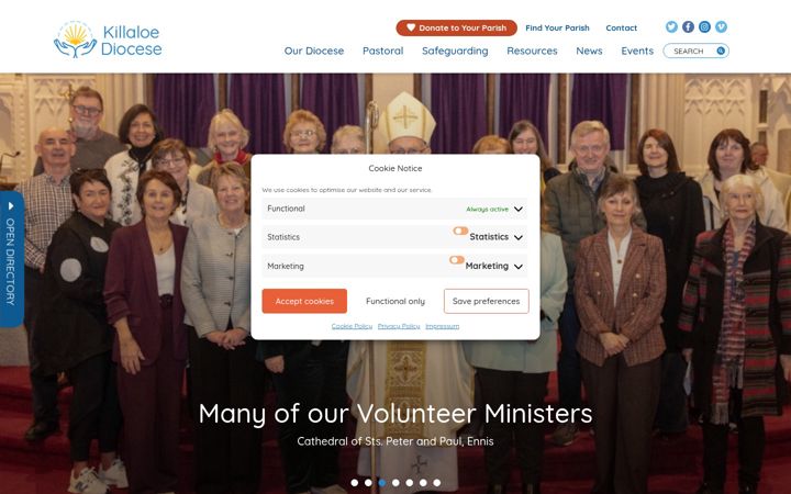 Screenshot of killaloediocese.ie
