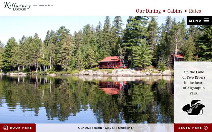 Screenshot of killarneylodge.com