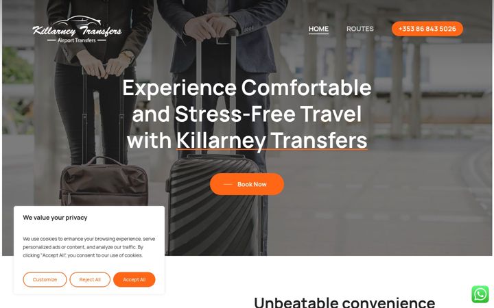 Screenshot of killarneytransfers.com