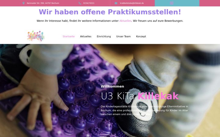 Screenshot of killekak.de