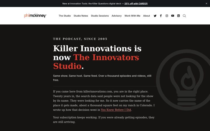 Screenshot of killerinnovations.com