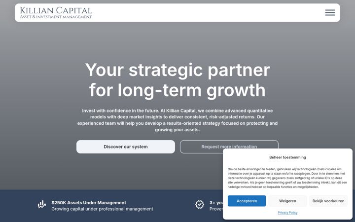 Screenshot of killiancapital.nl
