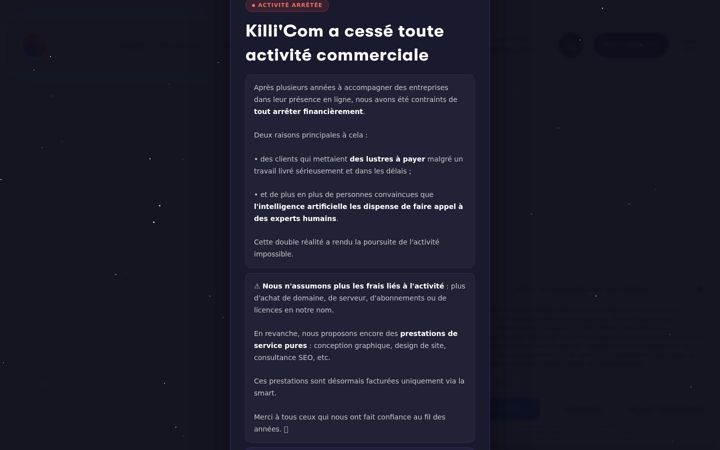 Screenshot of killicom.com