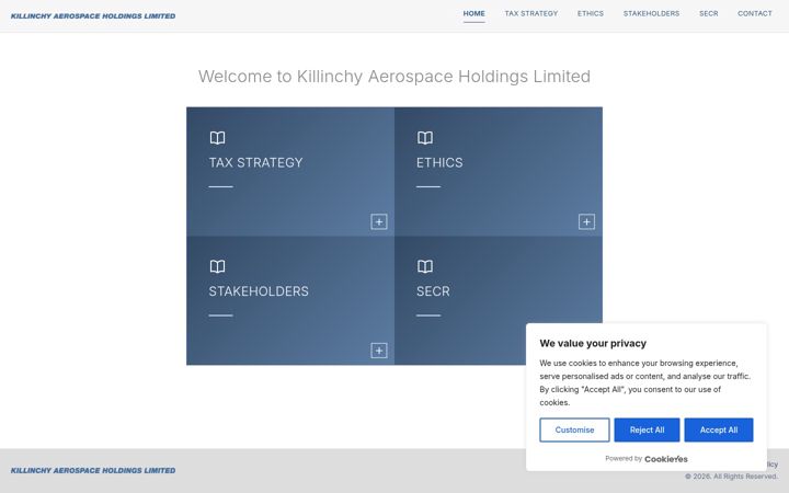 Screenshot of killinchygroup.co.uk