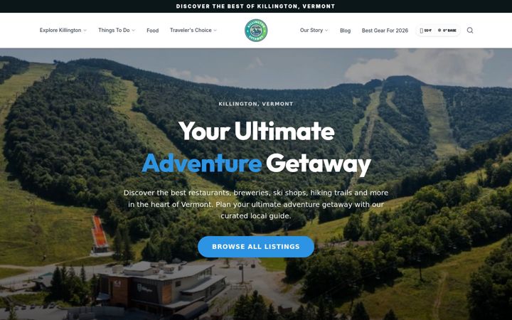 Screenshot of killingtongetaway.com