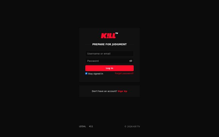 Screenshot of killtv.me