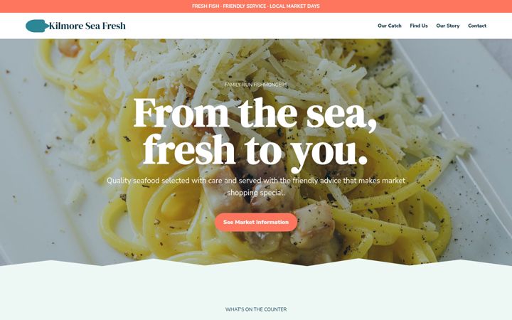 Screenshot of kilmoreseafresh.com
