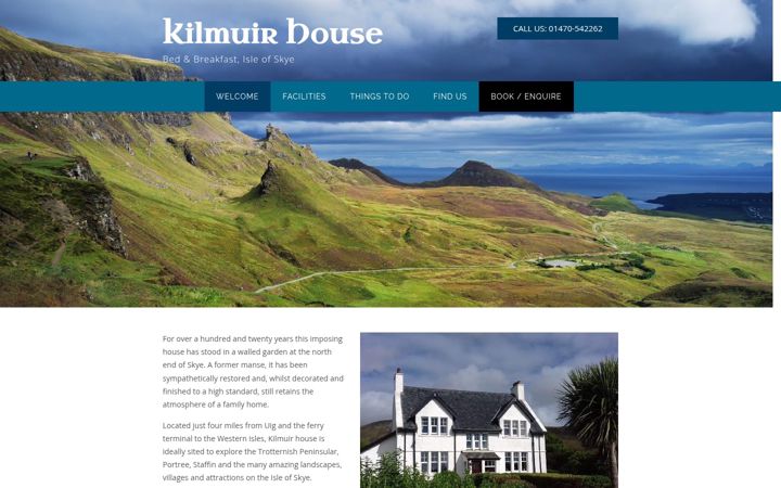 Skjámynd af kilmuir-skye.co.uk