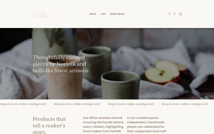 Screenshot of kilnandkindred.co.uk