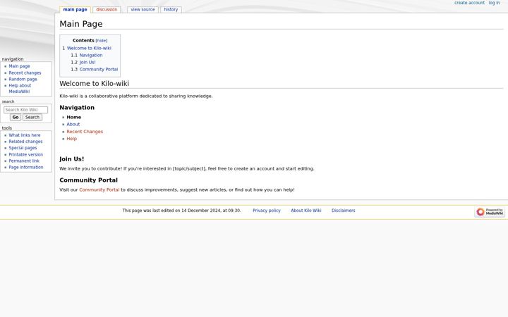 Screenshot of kilo-wiki.win