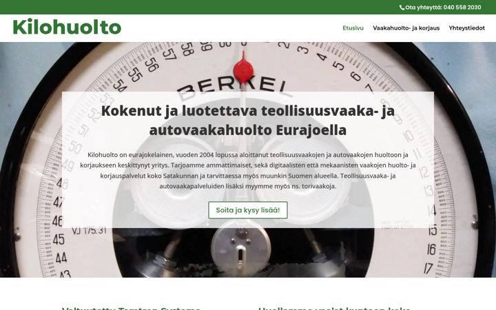 Screenshot of kilohuolto.com