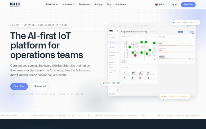 Screenshot of kiloiot.io