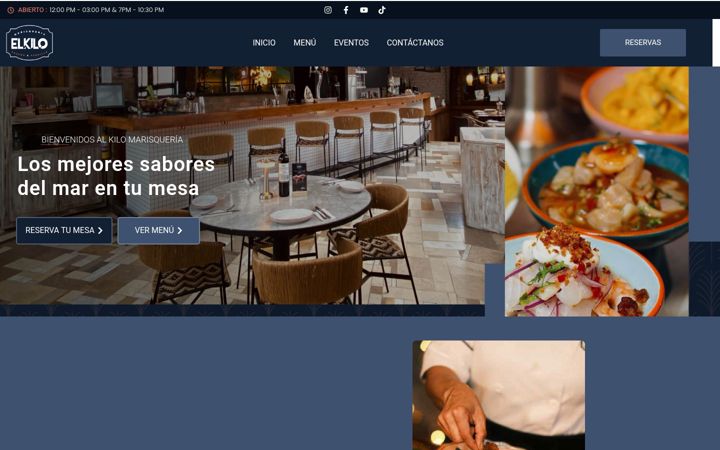 Screenshot of kilomarisqueria.com