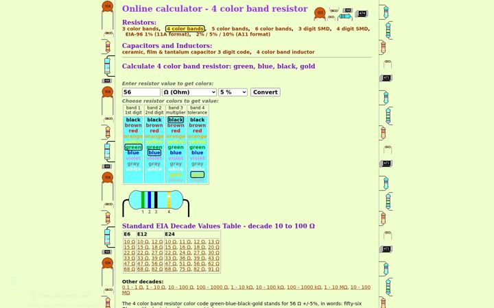 Screenshot of kiloohm.info
