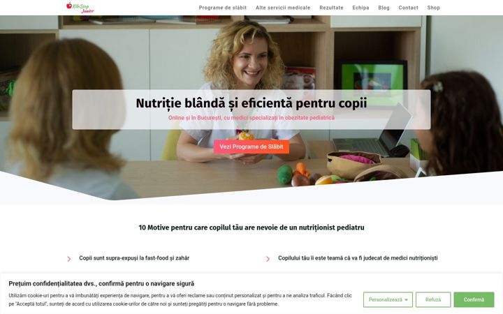 Screenshot of kilostopjunior.ro
