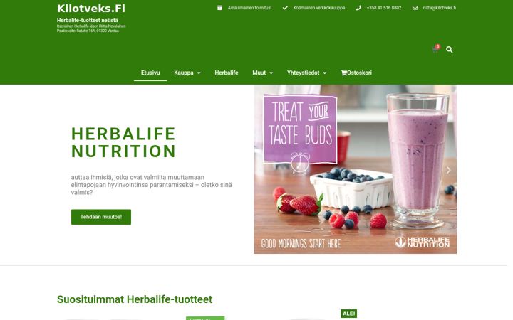 Screenshot of kilotveks.fi