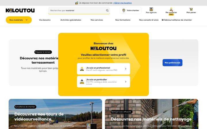 Screenshot of kiloutou.fr