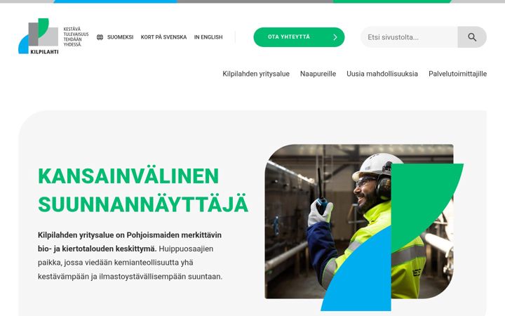 Screenshot of kilpilahti.fi