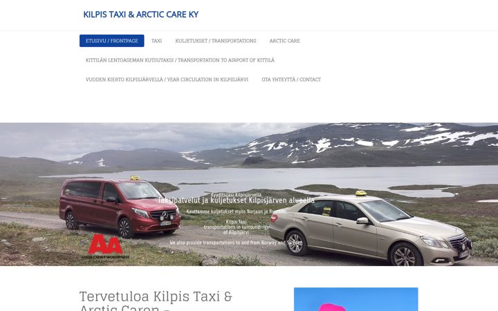 Screenshot of kilpistaxi.fi