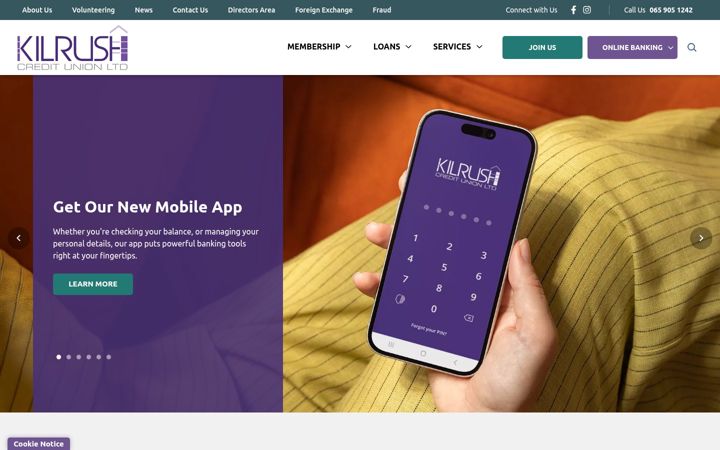 Screenshot of kilrushcreditunion.ie