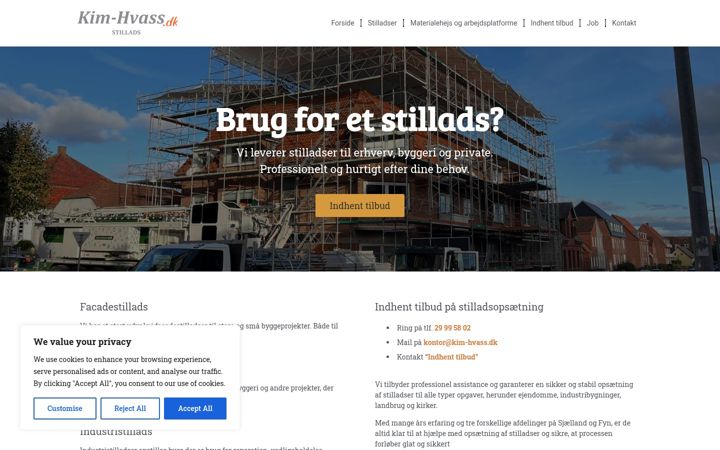 Screenshot of kim-hvass.dk