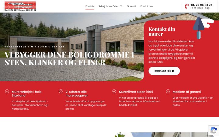Screenshot of kim-murer.dk