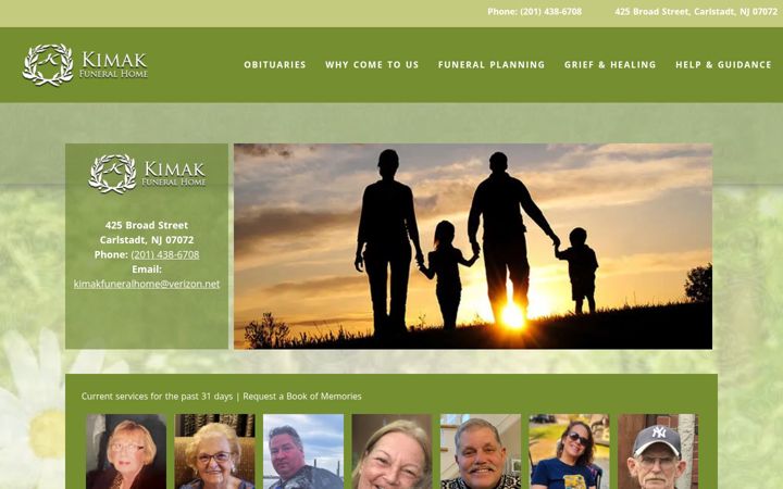 Screenshot of kimakfuneralhome.net
