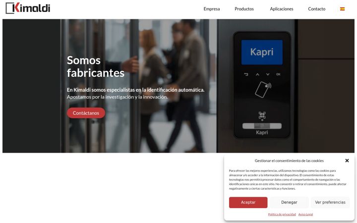 Screenshot of kimaldi-systems.com