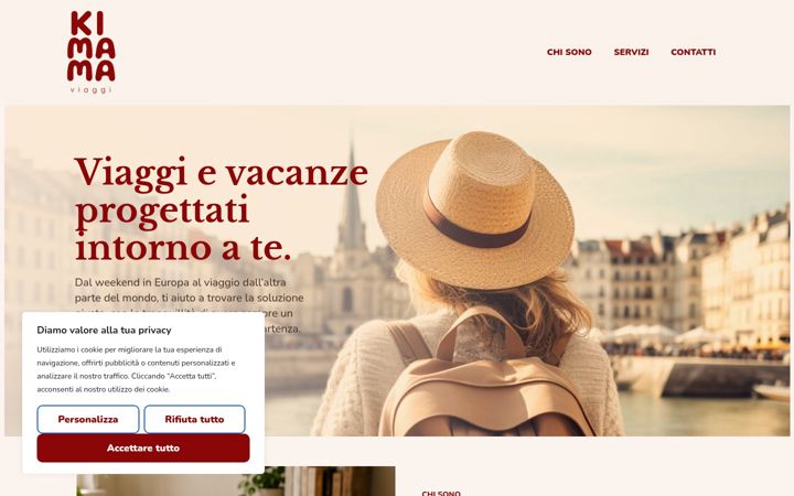 Screenshot of kimamaviaggi.it