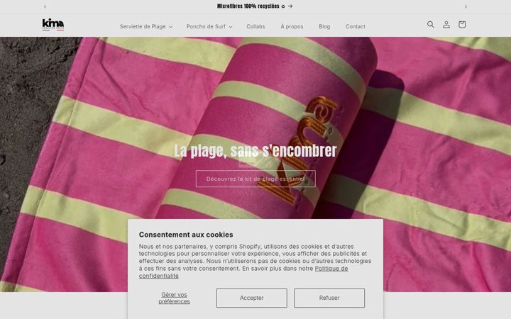 Screenshot of kimarolls.com