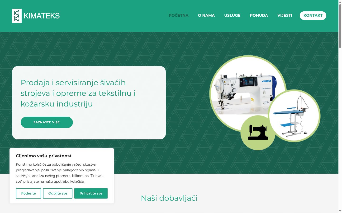 Screenshot del banner di consenso mostrato prima di qualsiasi interazione
