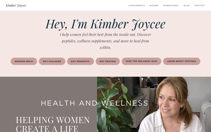 Screenshot of kimberjoycee.com