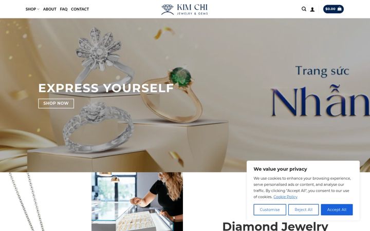 Screenshot of kimchijewelry.com