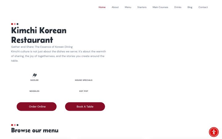 Screenshot of kimchirestaurant.co.uk