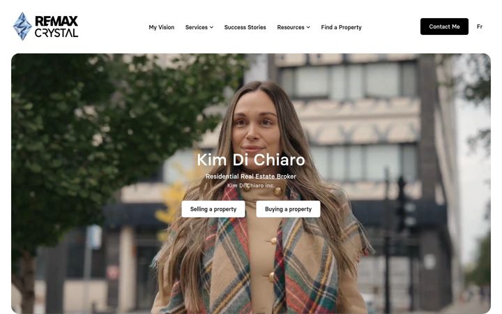 Screenshot of kimdichiaro.com