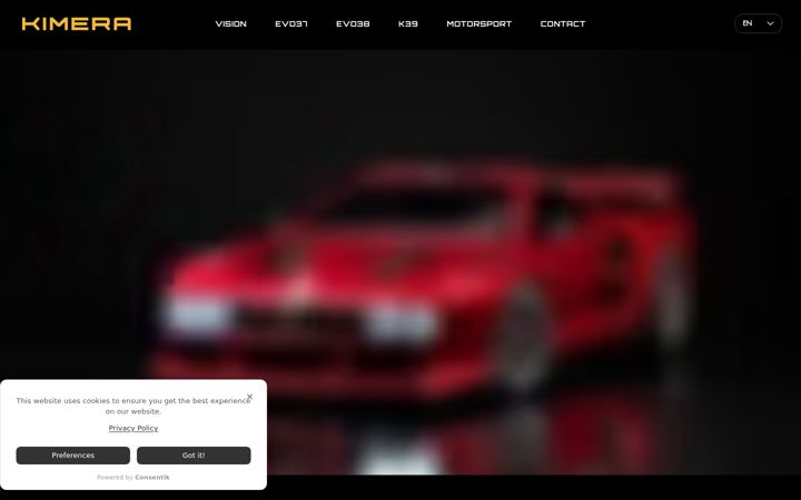 Screenshot of kimera-automobili.com