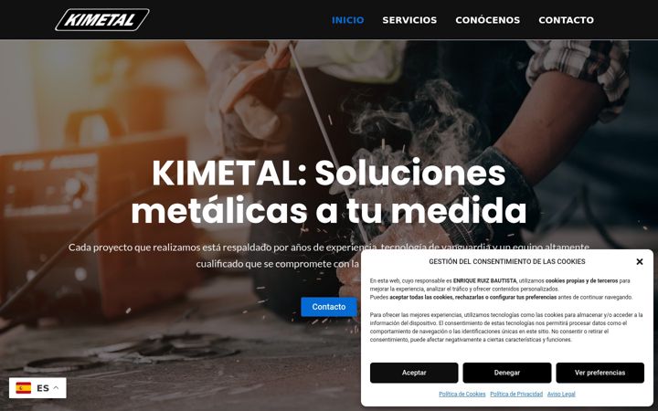 Screenshot of kimetal.es
