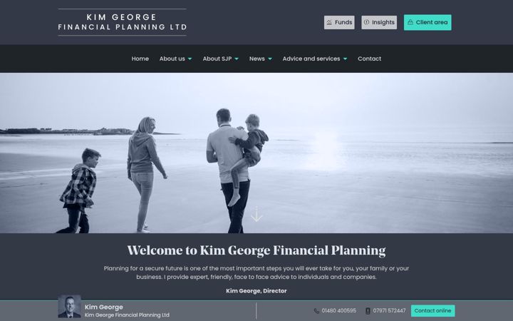 Screenshot of kimgeorge.co.uk