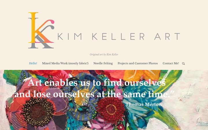 Screenshot of kimkellerart.com