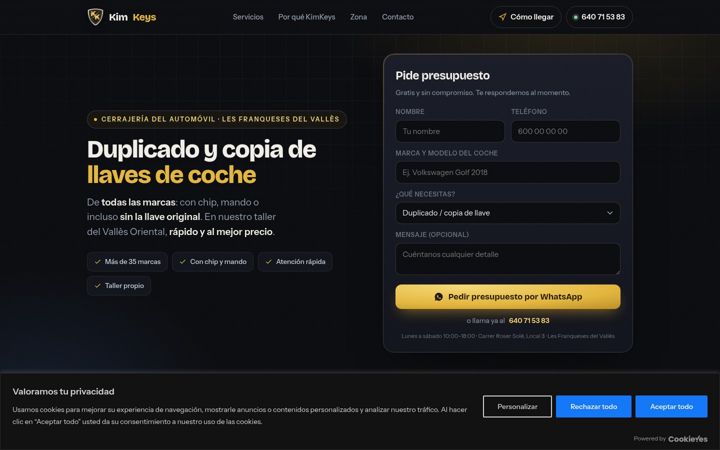 Screenshot of kimkeys.es