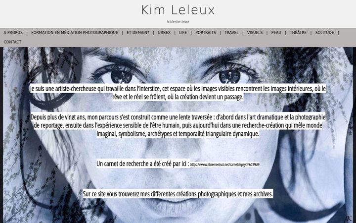 Screenshot of kimleleux.com
