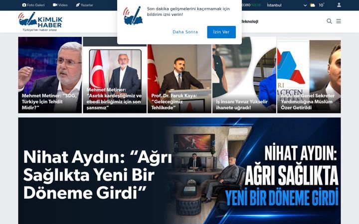 Captură de ecran a kimlikhaber.com