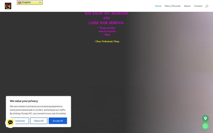Screenshot of kimminh-salonspa-danang.com