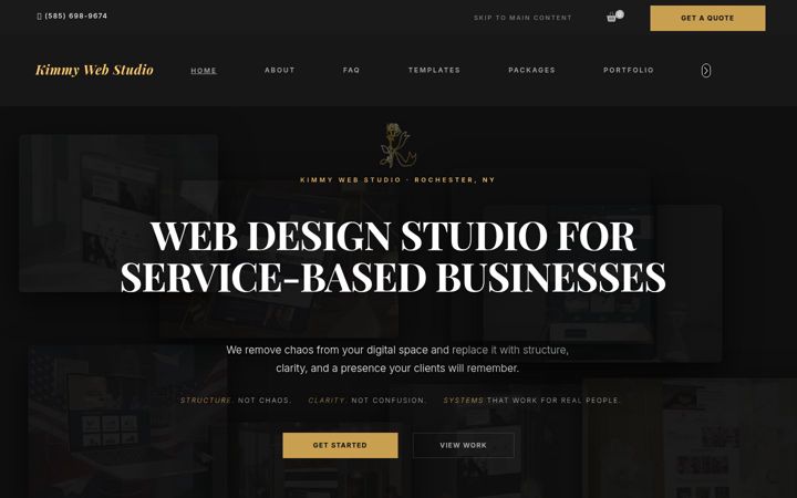 Screenshot of kimmywebstudio.com