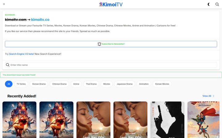 Skjámynd af kimoitv.com