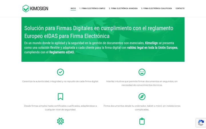 Screenshot of kimosign.com