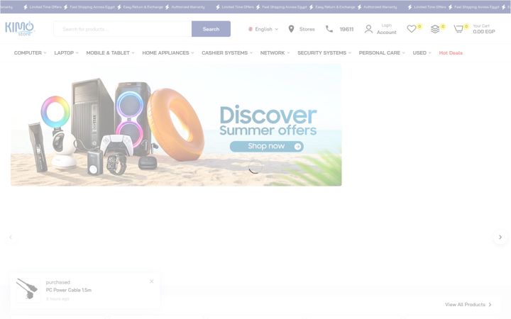 Screenshot of kimostore.net