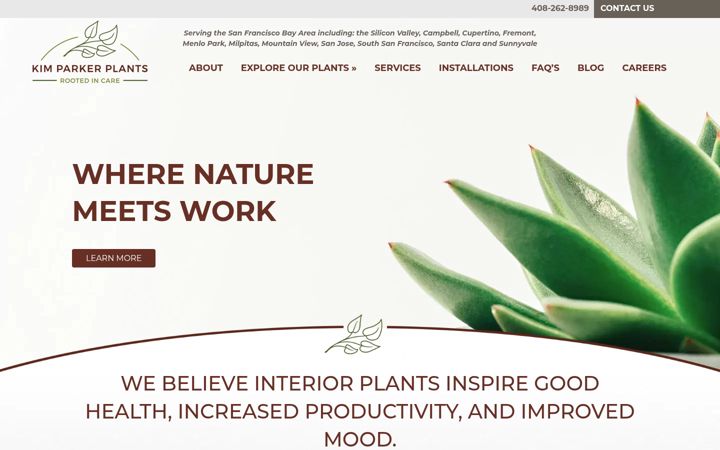 Screenshot of kimparkerplants.com